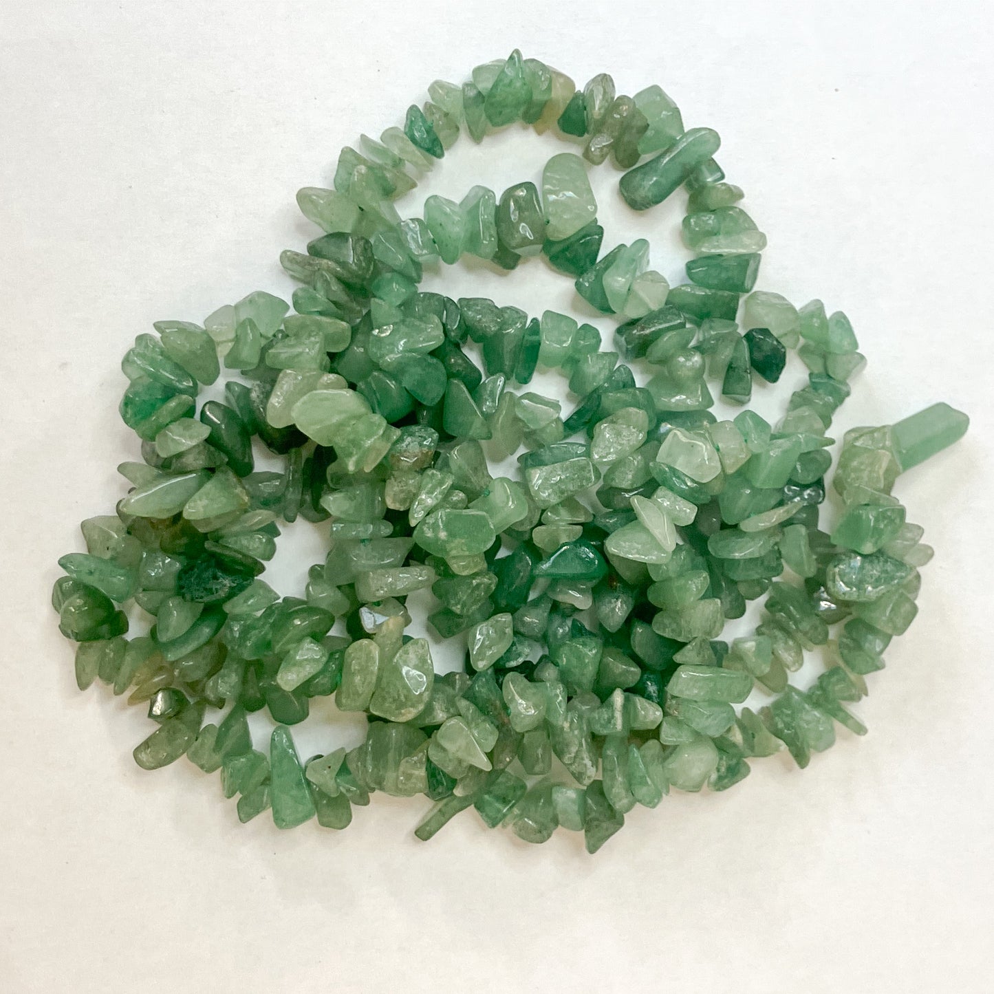 Strand of Green Aventurine Chip Beads