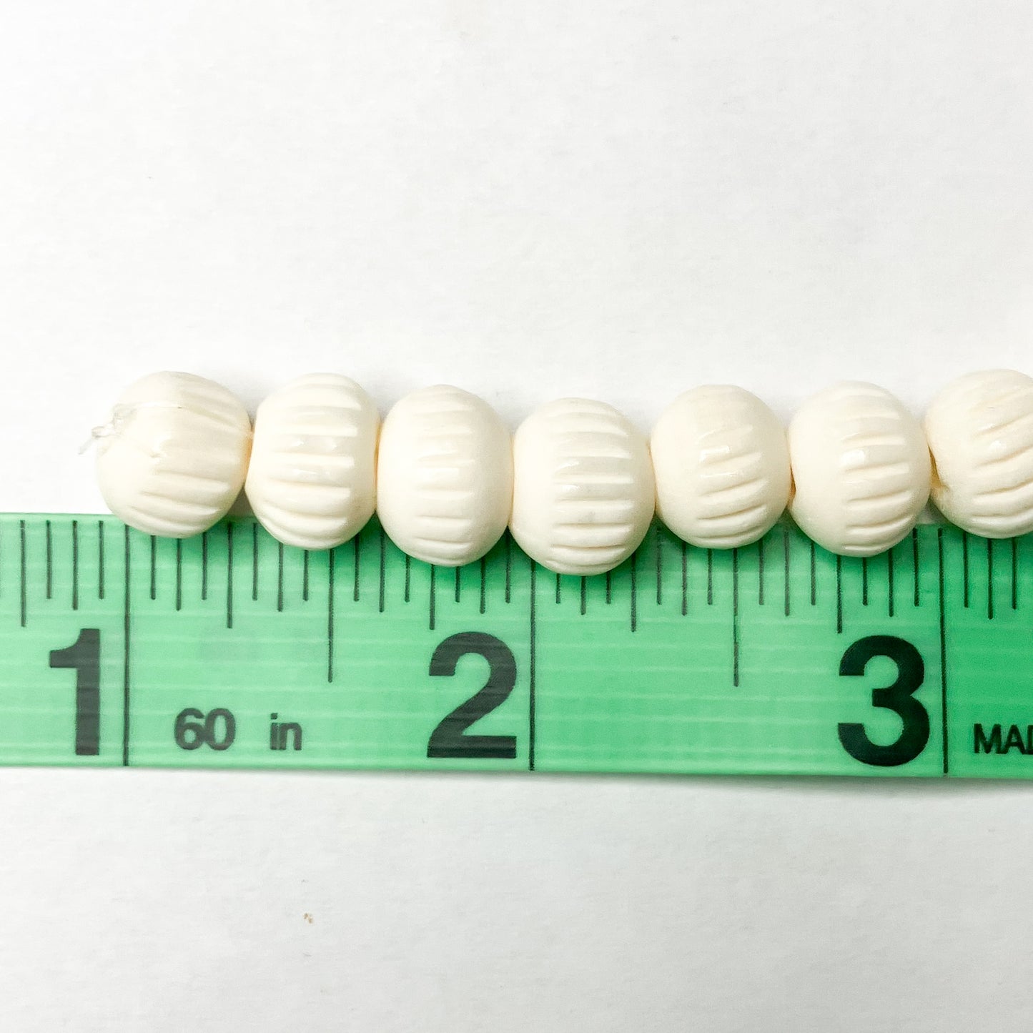 Natural White Bone Beads, 8mm Round – 16" Strand