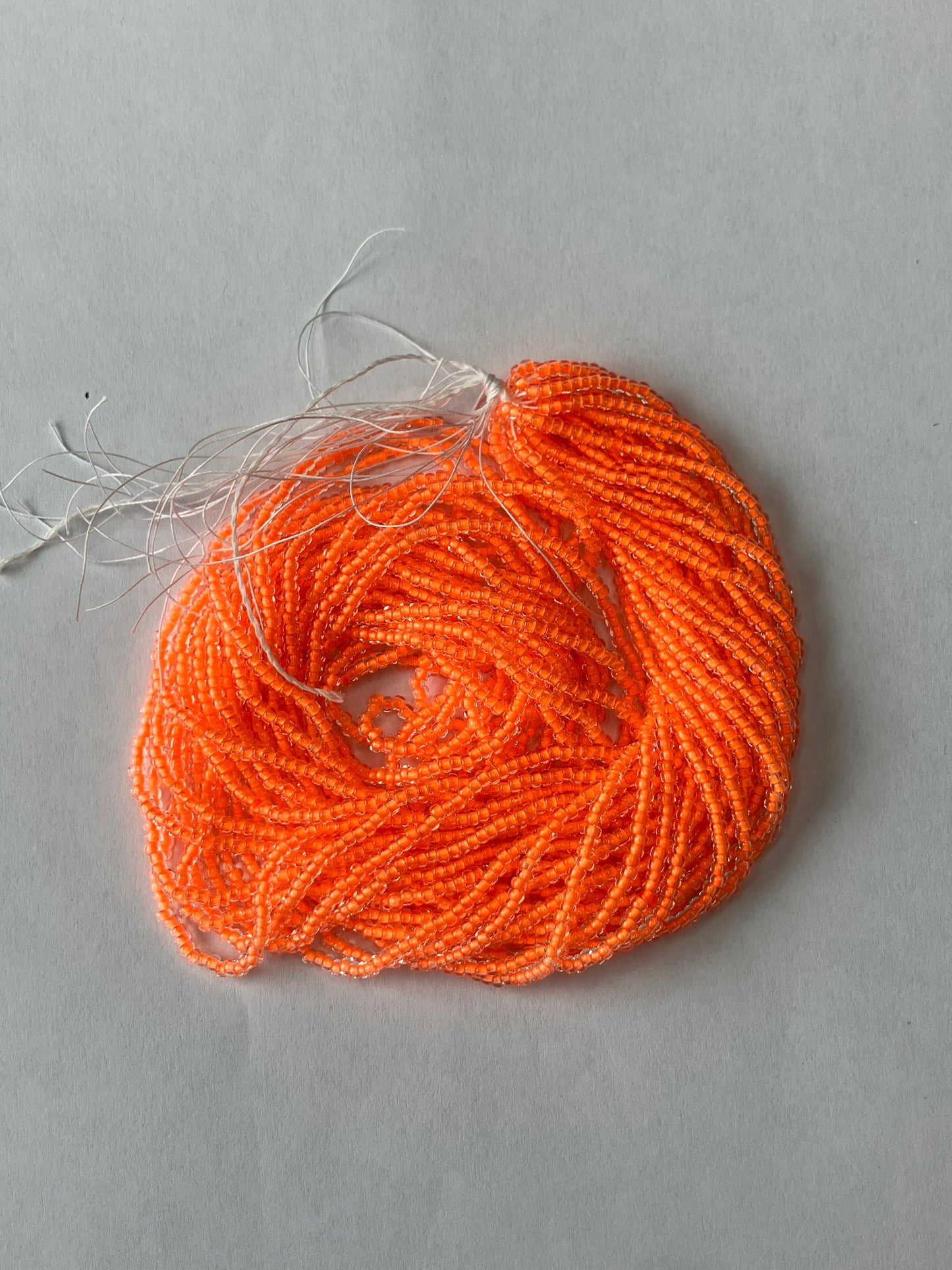 11/0 Neon Orange Seed Beads – Hank