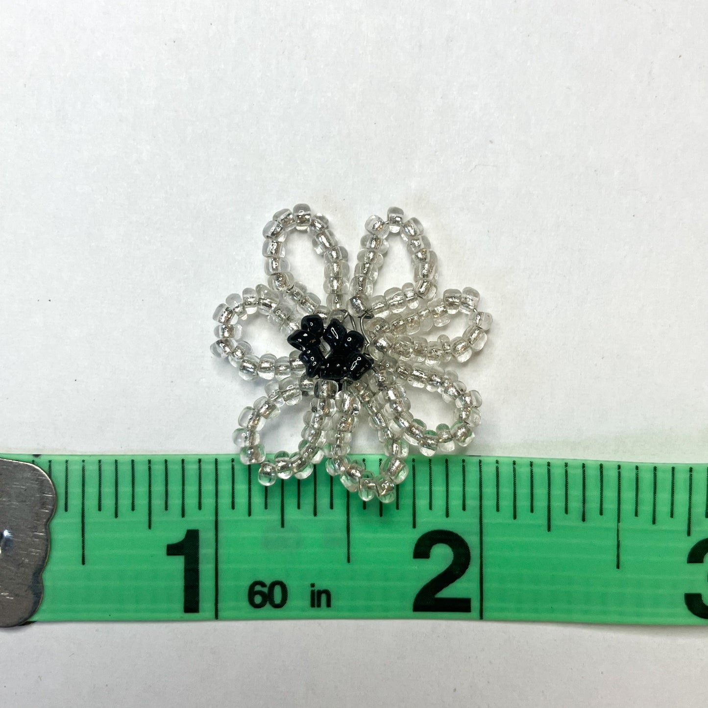 Set of 6 Handmade Beaded Wire Flowers – Approx. 1" Each