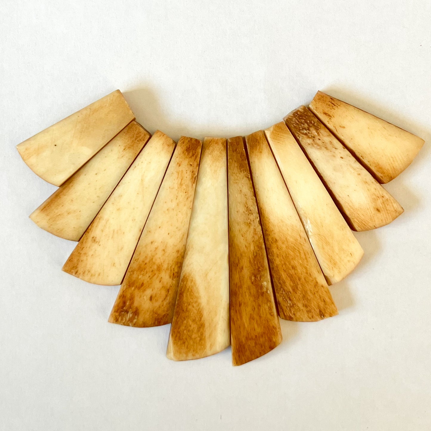 10-Piece Carved Bone Set – Create Your Own Statement Necklace