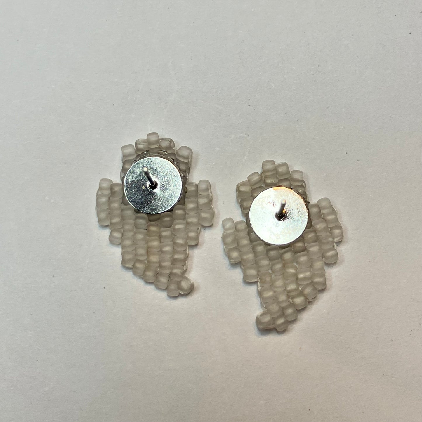 1" Beaded Ghost Earrings