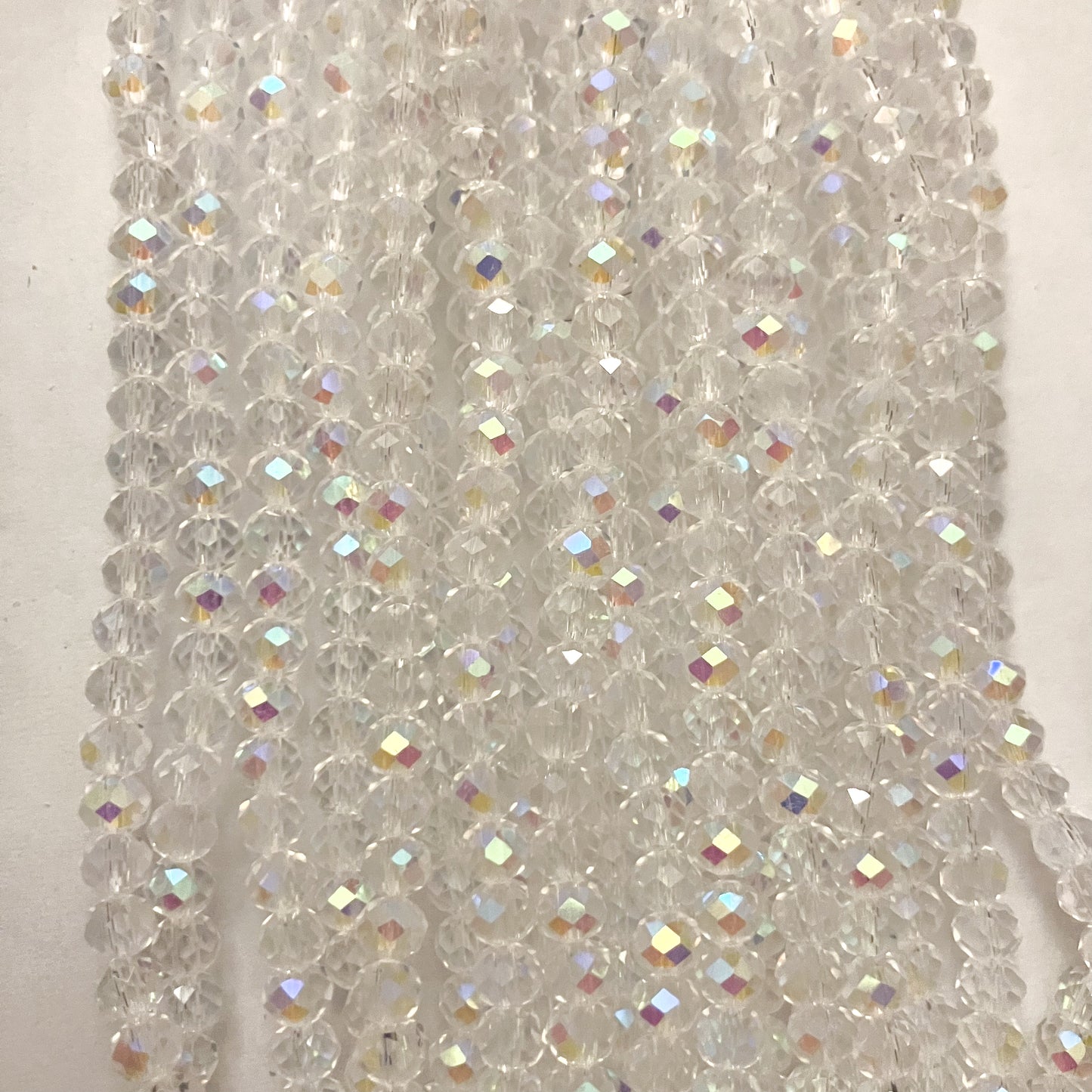 4mm Transparent ABS Clear Crystal Beads (1 Strand, ~125 Beads)