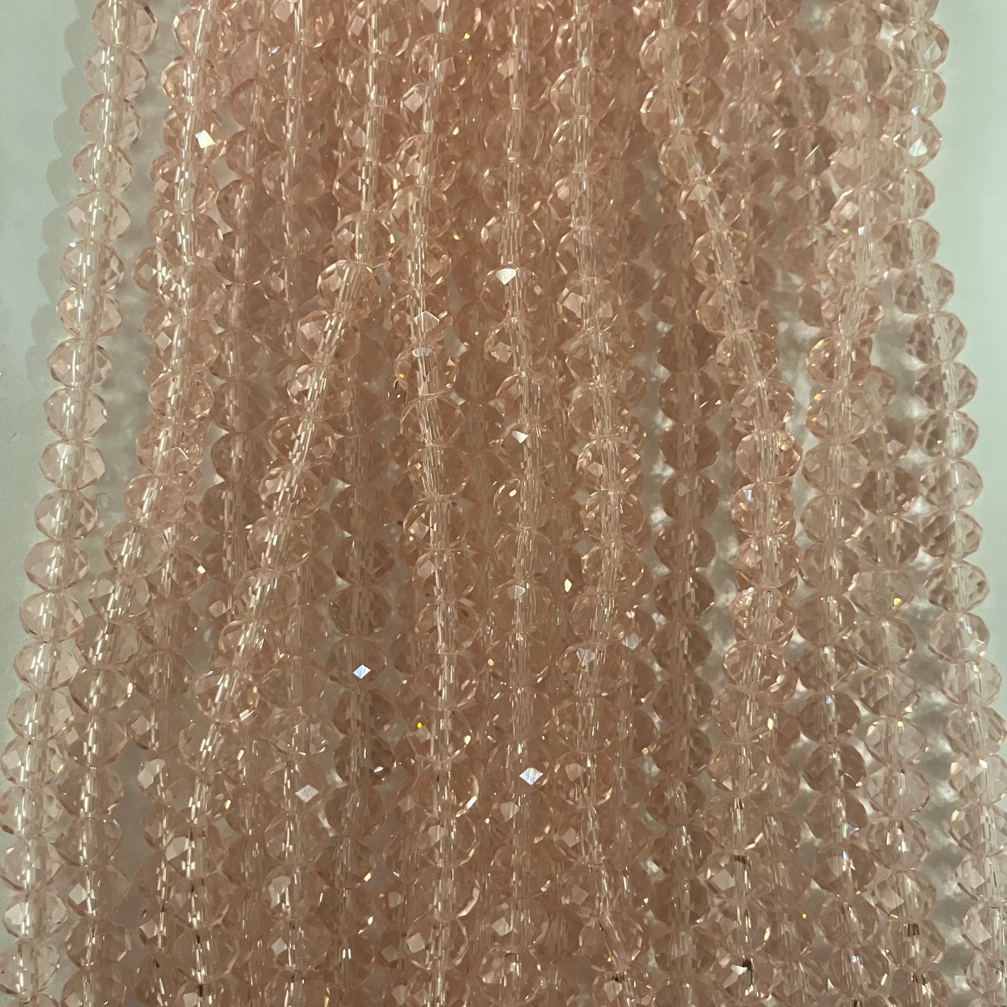 4mm Transparent Champaign Crystal Beads (1 Strand, ~125 Beads)