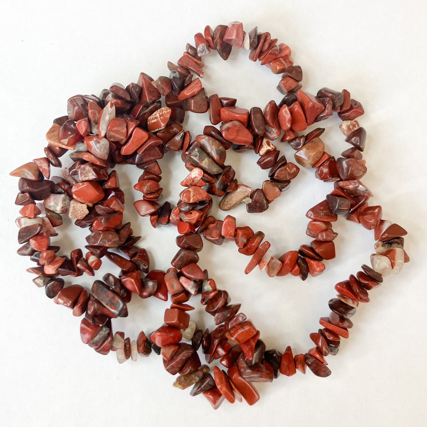 Strand of Red Jasper Chip Beads