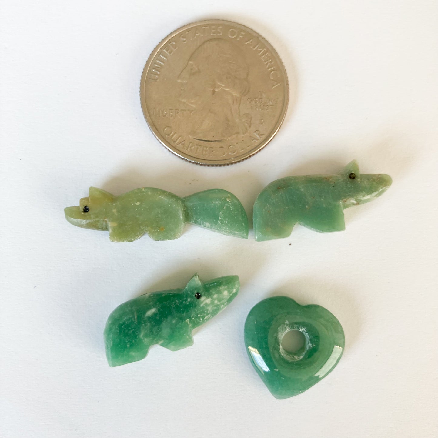 Green Aventurine Stone Beads – 4 Pieces