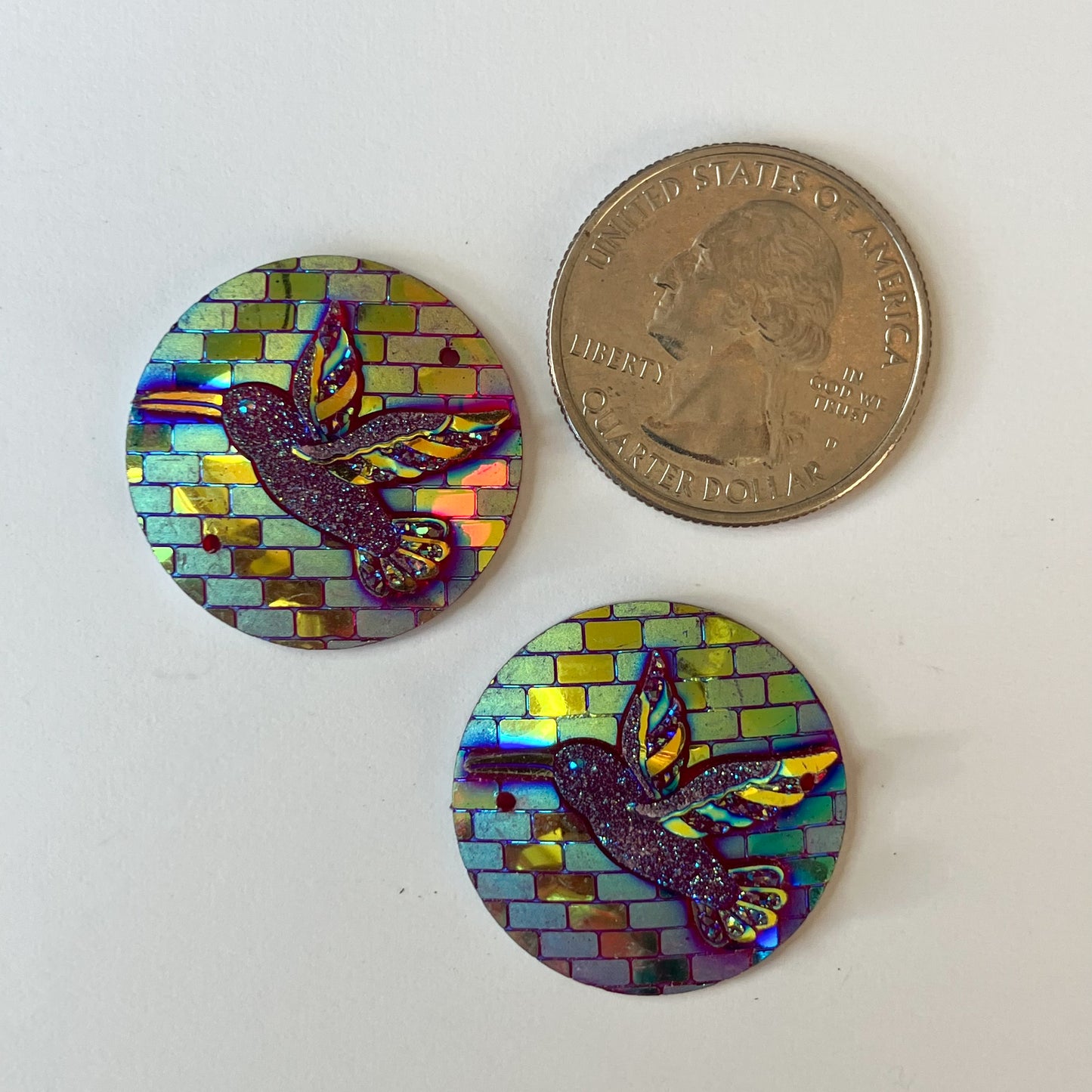 Purple Hummingbird Centers – Set of 2