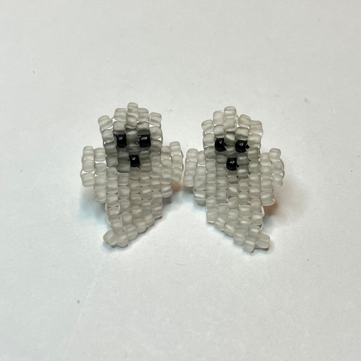 1" Beaded Ghost Earrings
