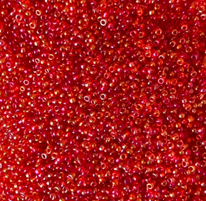 12/0 Transparent Red Seed Beads ā 50g and 40g Packs