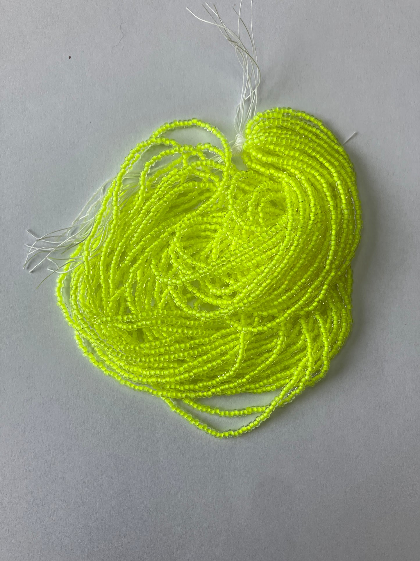 11/0 Neon Yellow Color-Lined Seed Beads – Hank