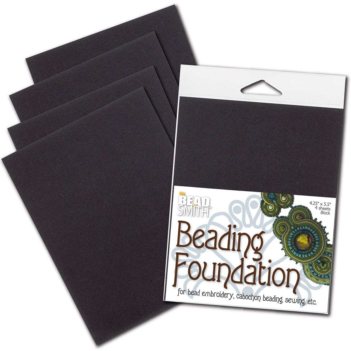 Black Beading Foundation – 4.25 x 5.5" (4 Pack)