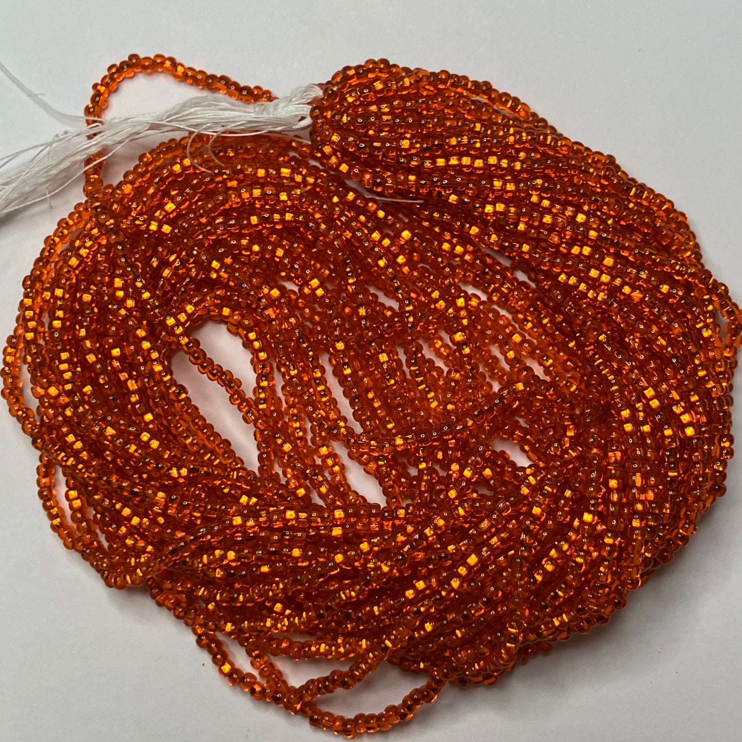 11/0 Silver-Lined Orange Bead Hank