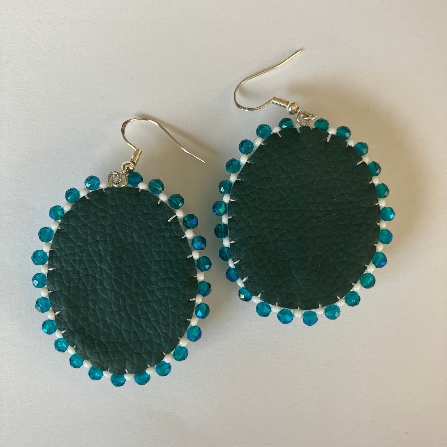 Dyed Howlite Cabochon Dangle Earrings