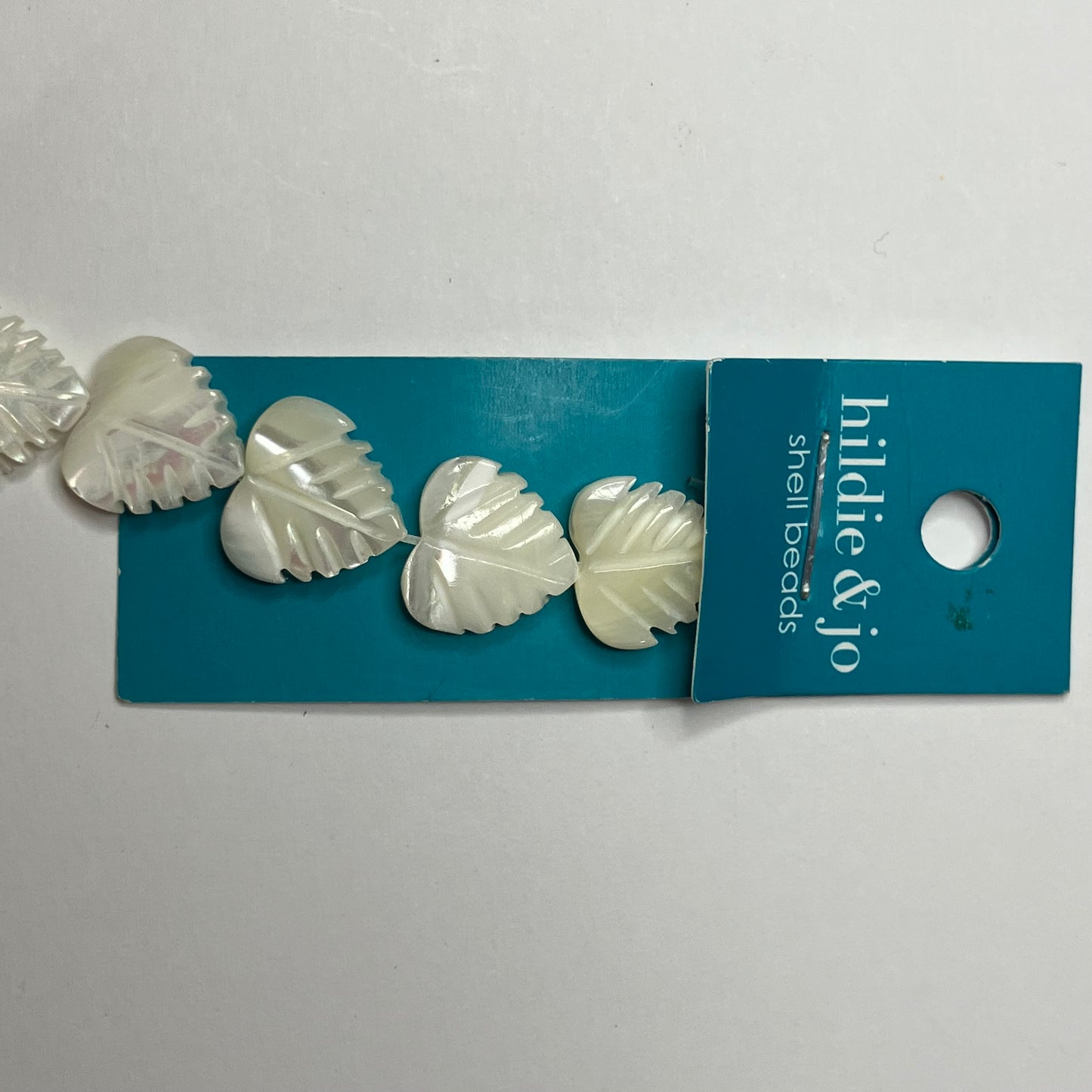 Shell Leaf Bead Strand – ~15 Beads