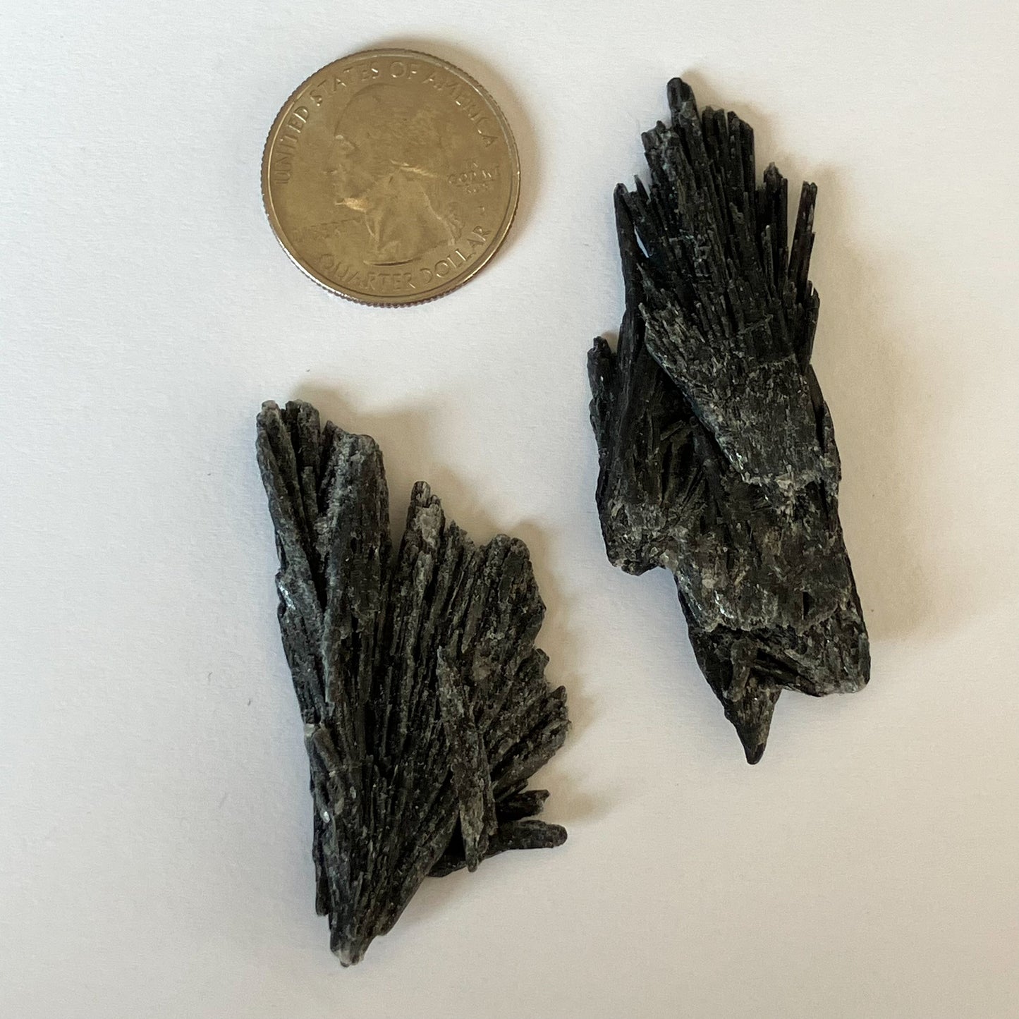 Black Kyanite Crystal Blades – Set of 2 (Approx. 2" x 1")