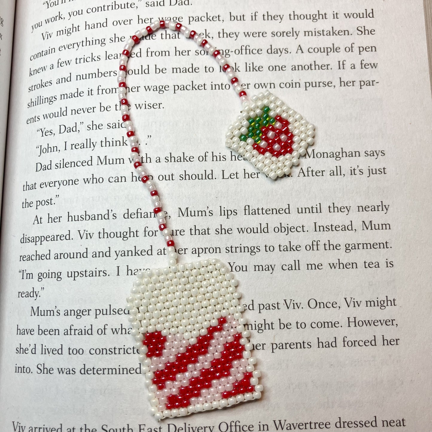Strawberry Tea Bag Bookmark