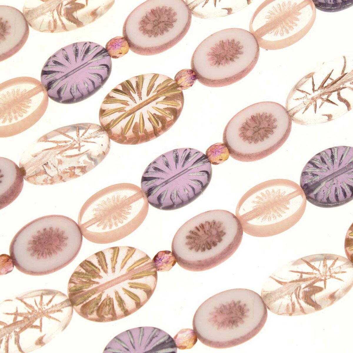 Vintage Rose Quartz Bead Strand – Czech Glass