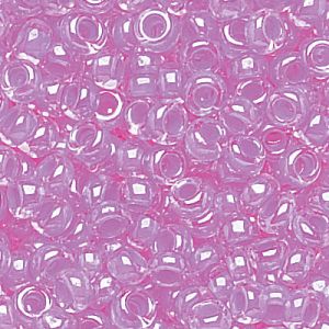 11/0 Crystal Fuchsia-Lined Czech Seed Beads - Hank: 12 Strings
