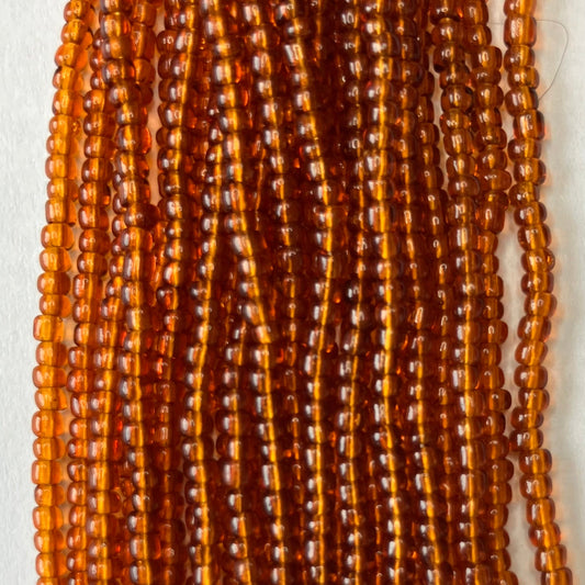 11/0 Transparent Light Brown Seed Beads – Hank