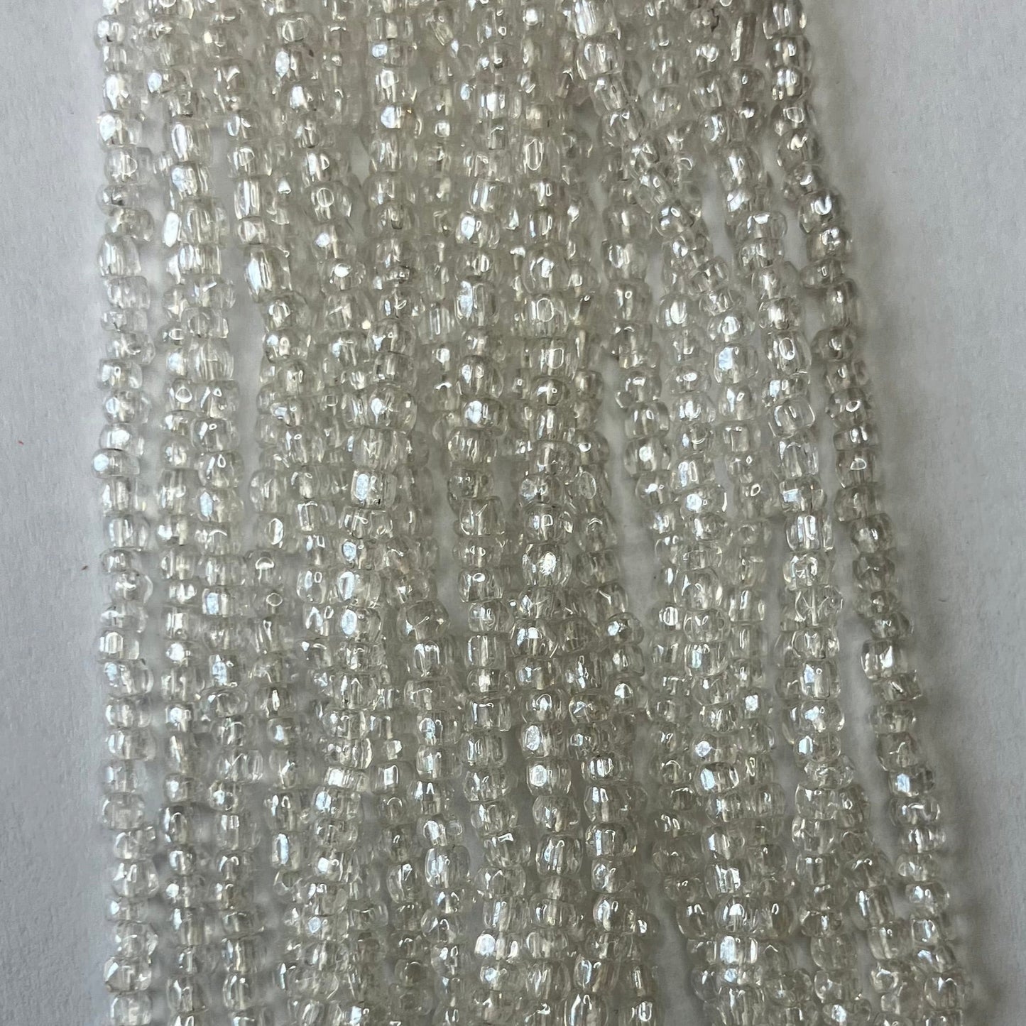 11/0 Transparent Silver Seed Beads – Hank