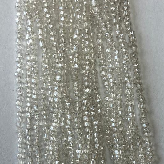 11/0 Transparent Silver Seed Beads – Hank