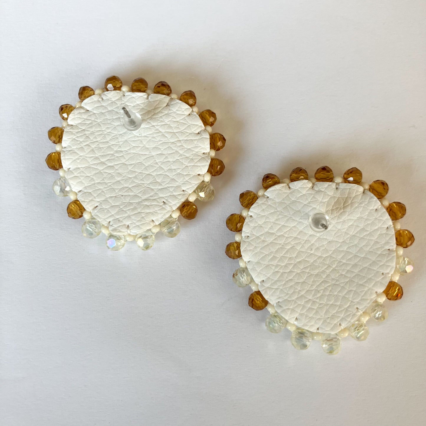 Amber Sunrise Hearts Earrings