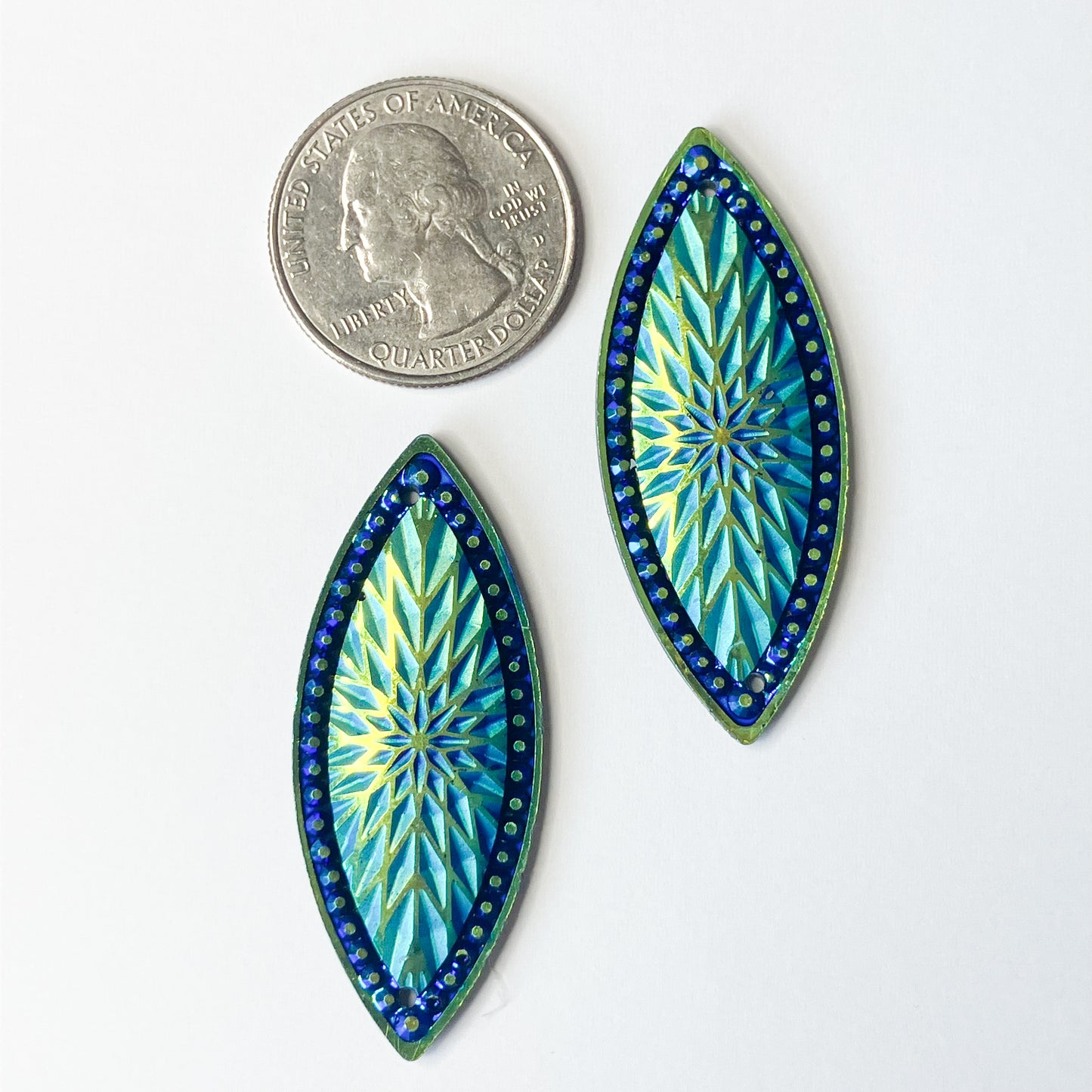 Dark Green Starburst Horse Eye Resin Cabochons – Set of 6 (Copy)