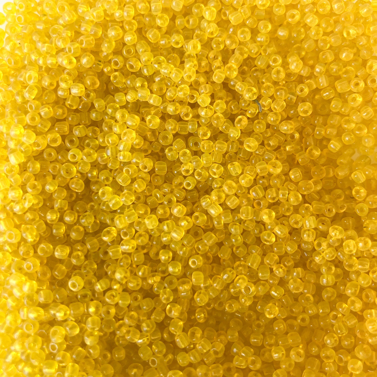 11/0 Transparent Yellow Seed Beads