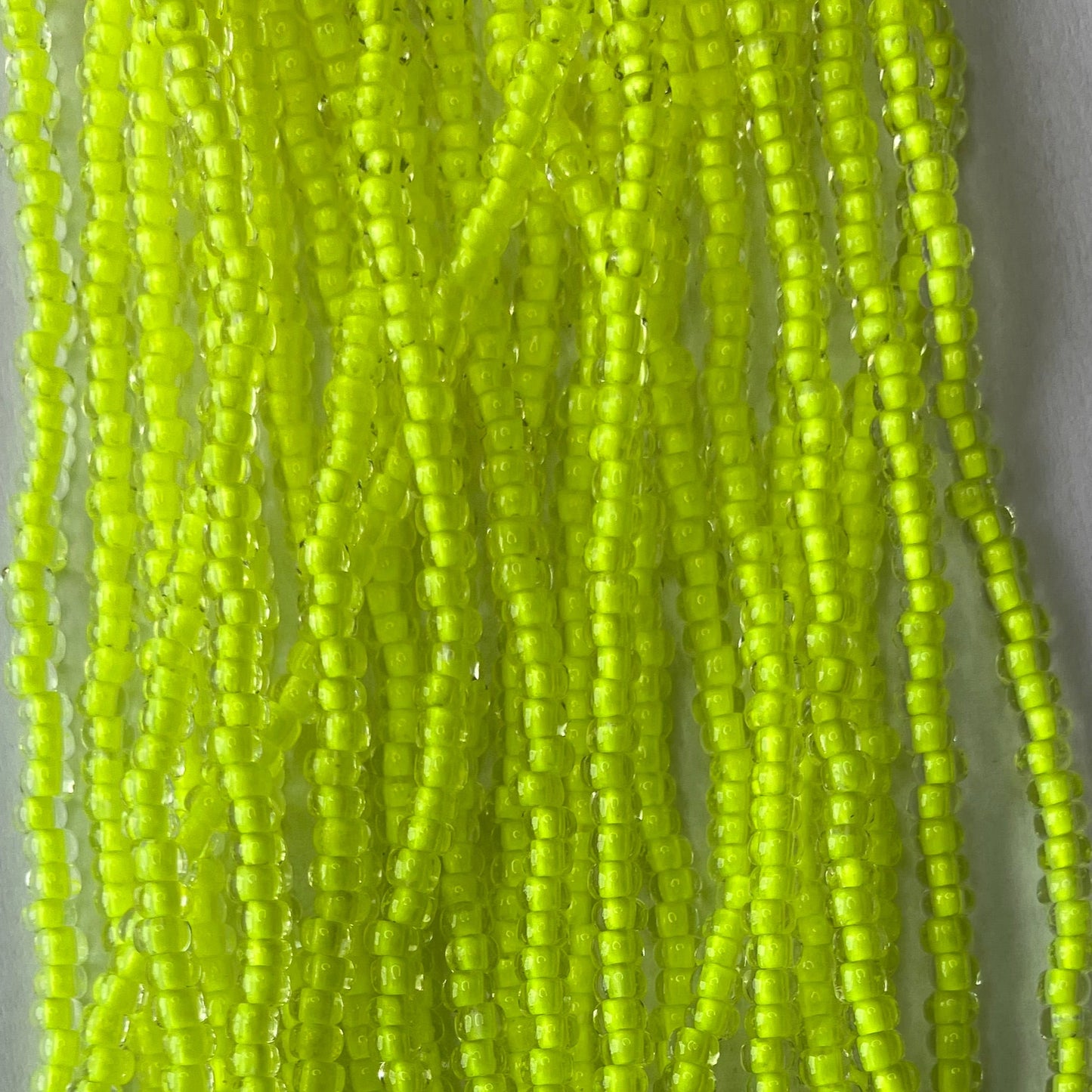 11/0 Neon Yellow Color-Lined Seed Beads – Hank