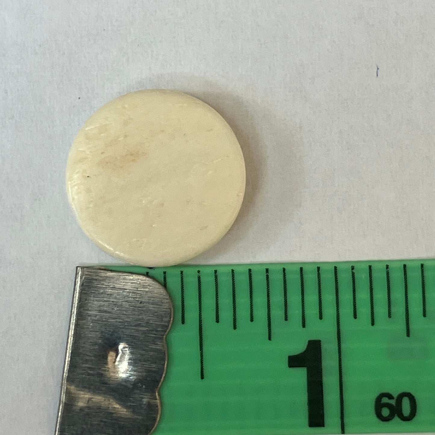 Set of 5 Round Bone Beads – Approx. 0.5"