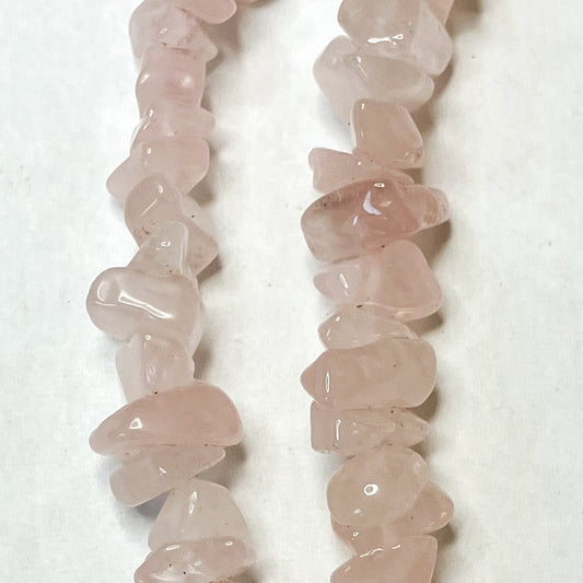 Strand of Rose Quartz Chip Beads