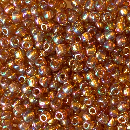6/0 Transparent Amber Seed Beads – 50g Pack