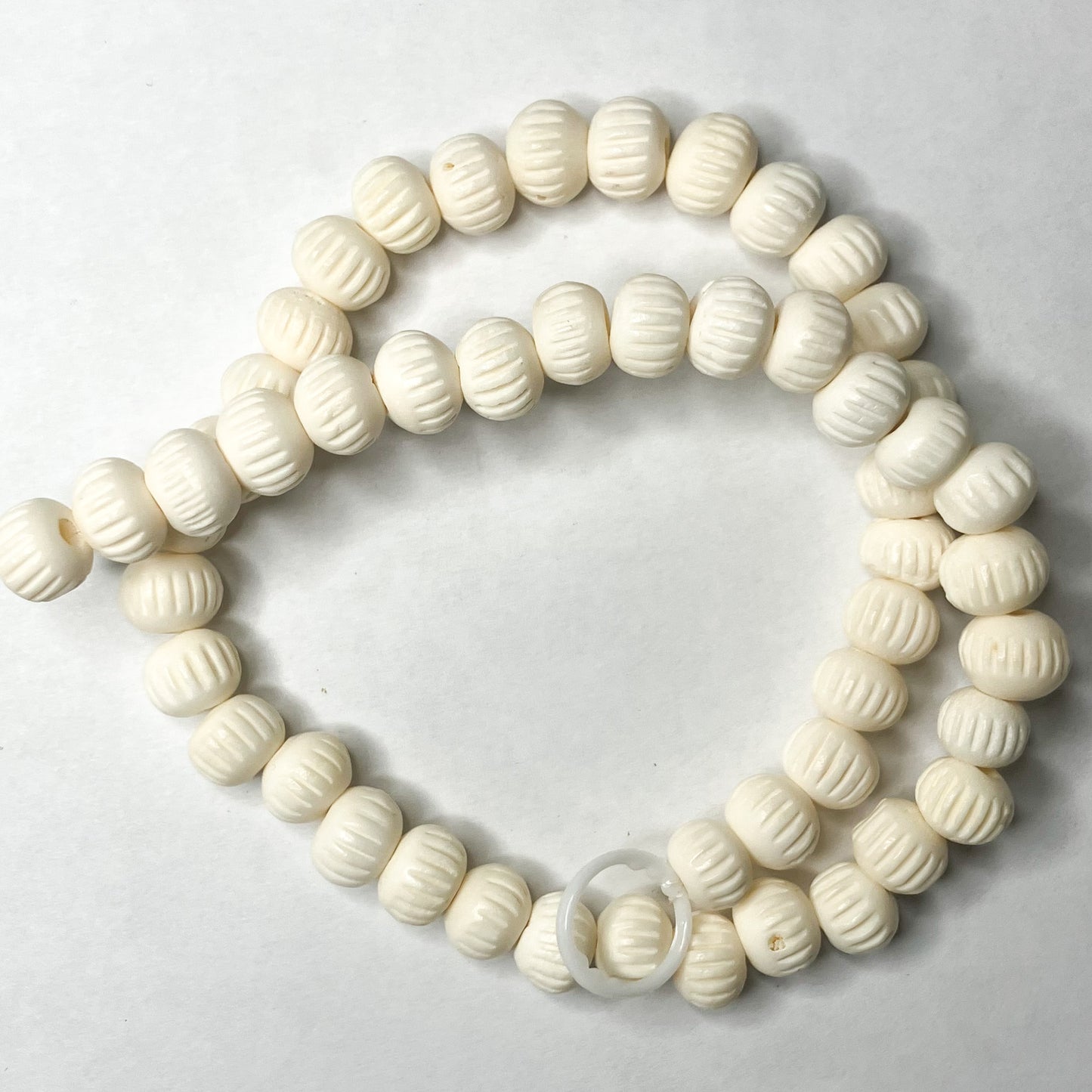 Natural White Bone Beads, 8mm Round – 16" Strand