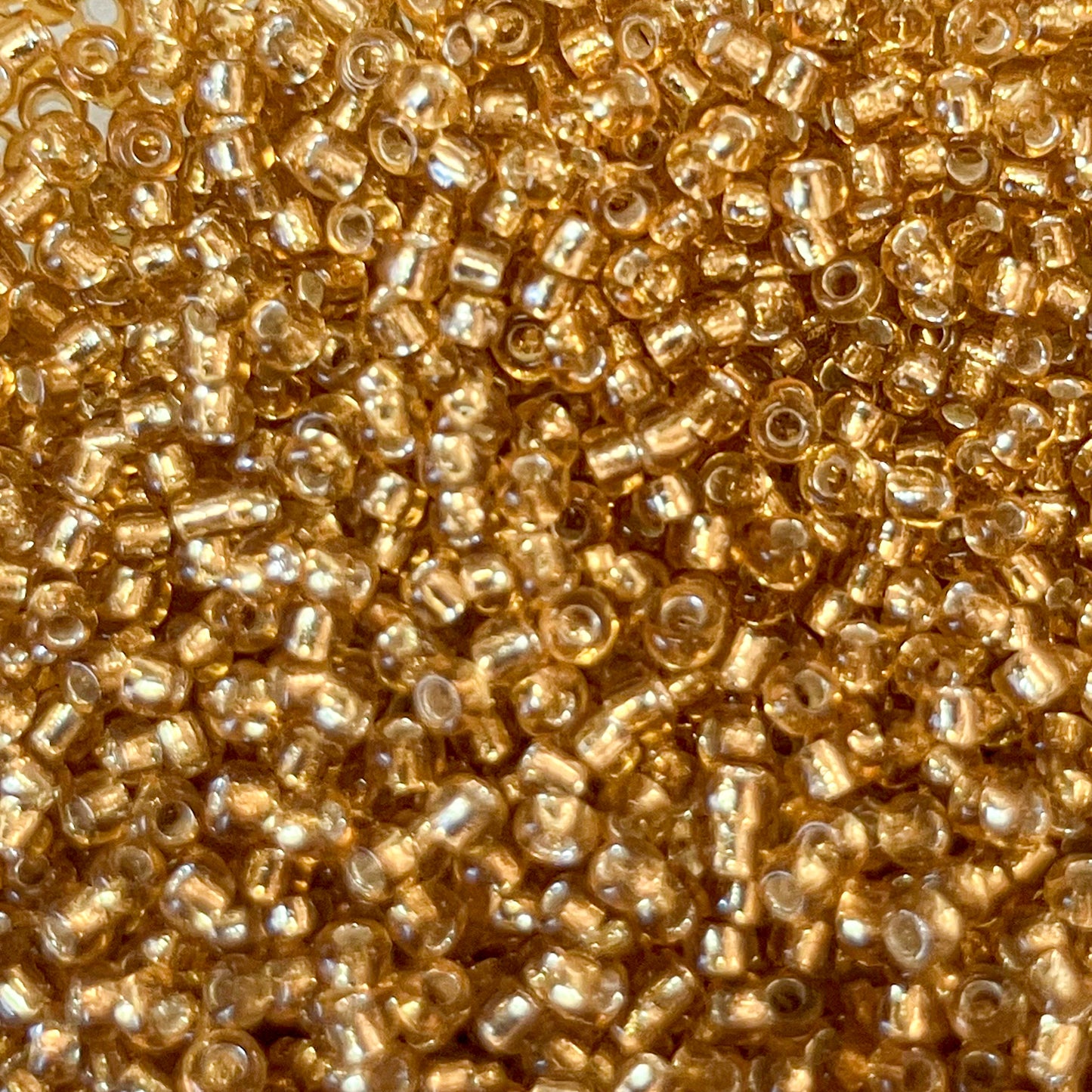 12/0 Gold Silver-Lined Seed Beads