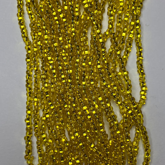 11/0 Silver-Lined Yellow Bead Hank