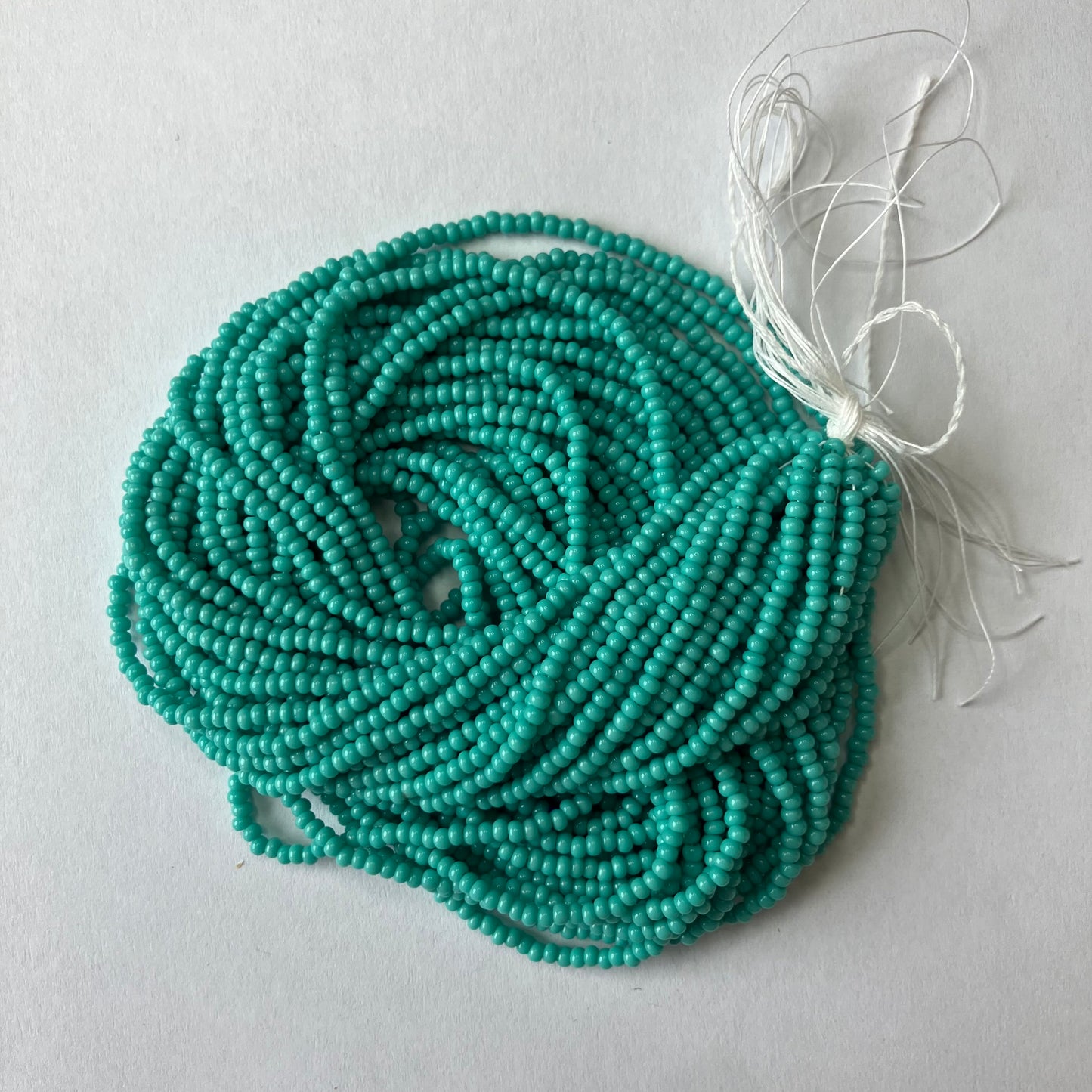 11/0 Opaque Turquoise Seed Beads – Hank