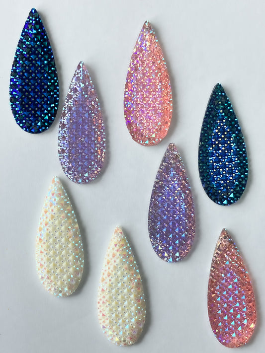 Resin Teardrop Flatback Gem