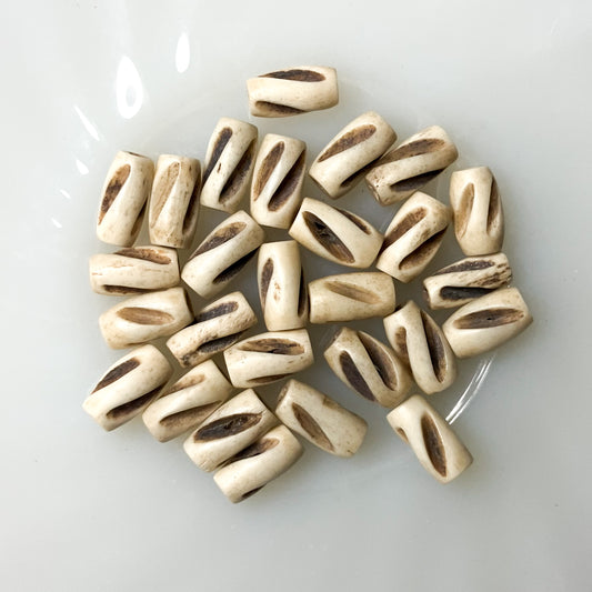 Carved Bone Beads – Pack of 25 (1/2")