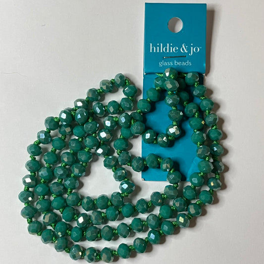 Hildie & Jo 4mm Glass Bead Strand – Teal