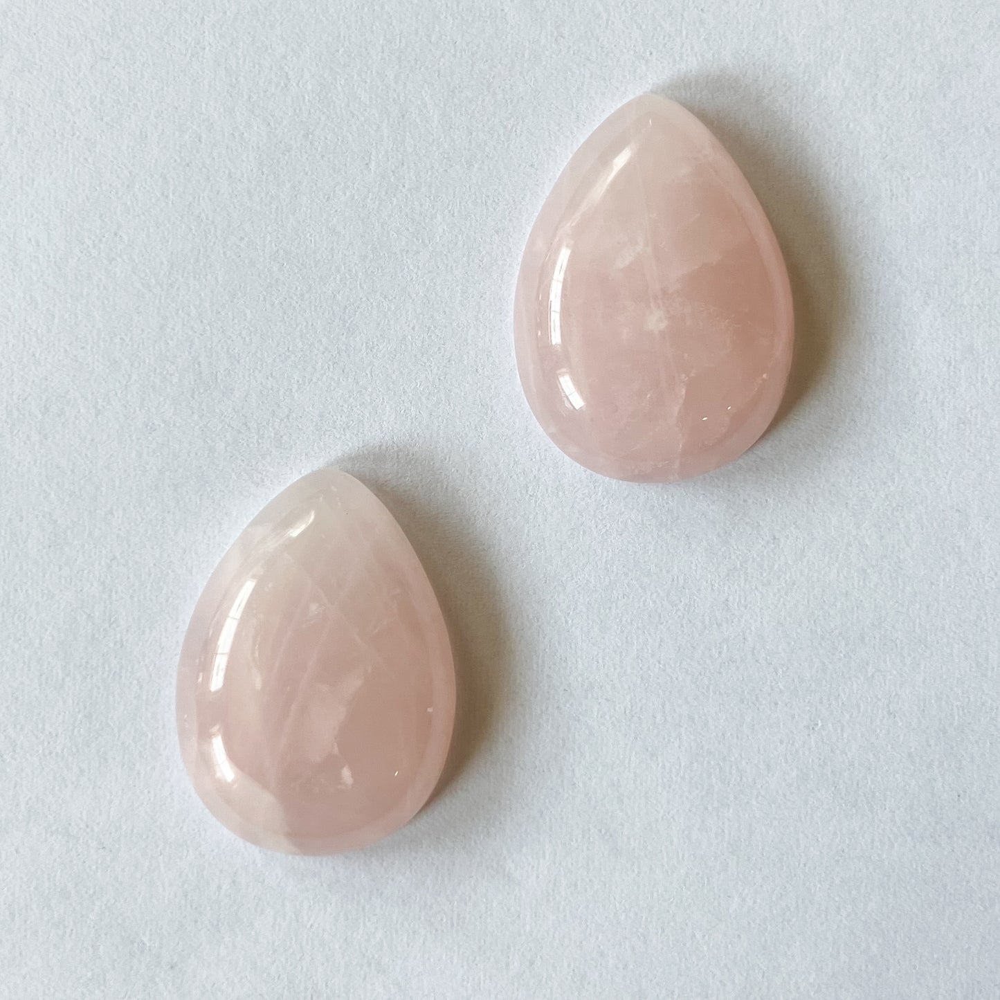 Rose Quartz Cabochon Set – 25x18mm (2 Pieces)