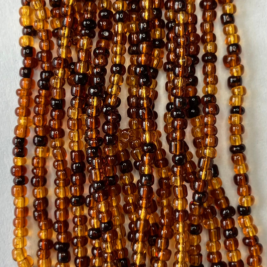 11/0 Transparent Brown Bead Mix – Hank
