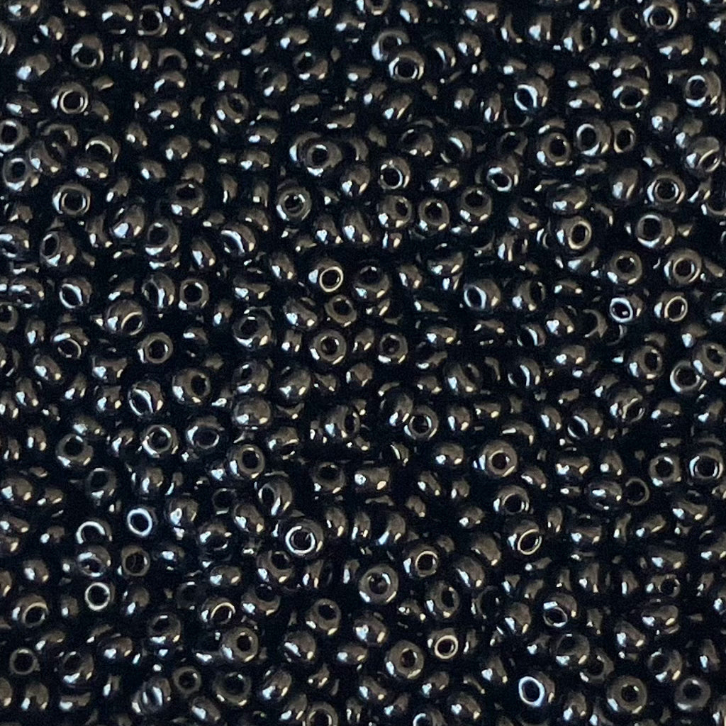 11/0 Black Opaque Seed Beads