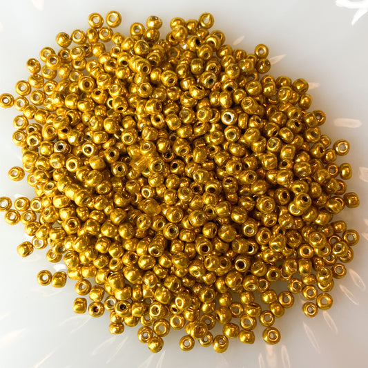 6/0 Gold Seed Beads – 50g Pack