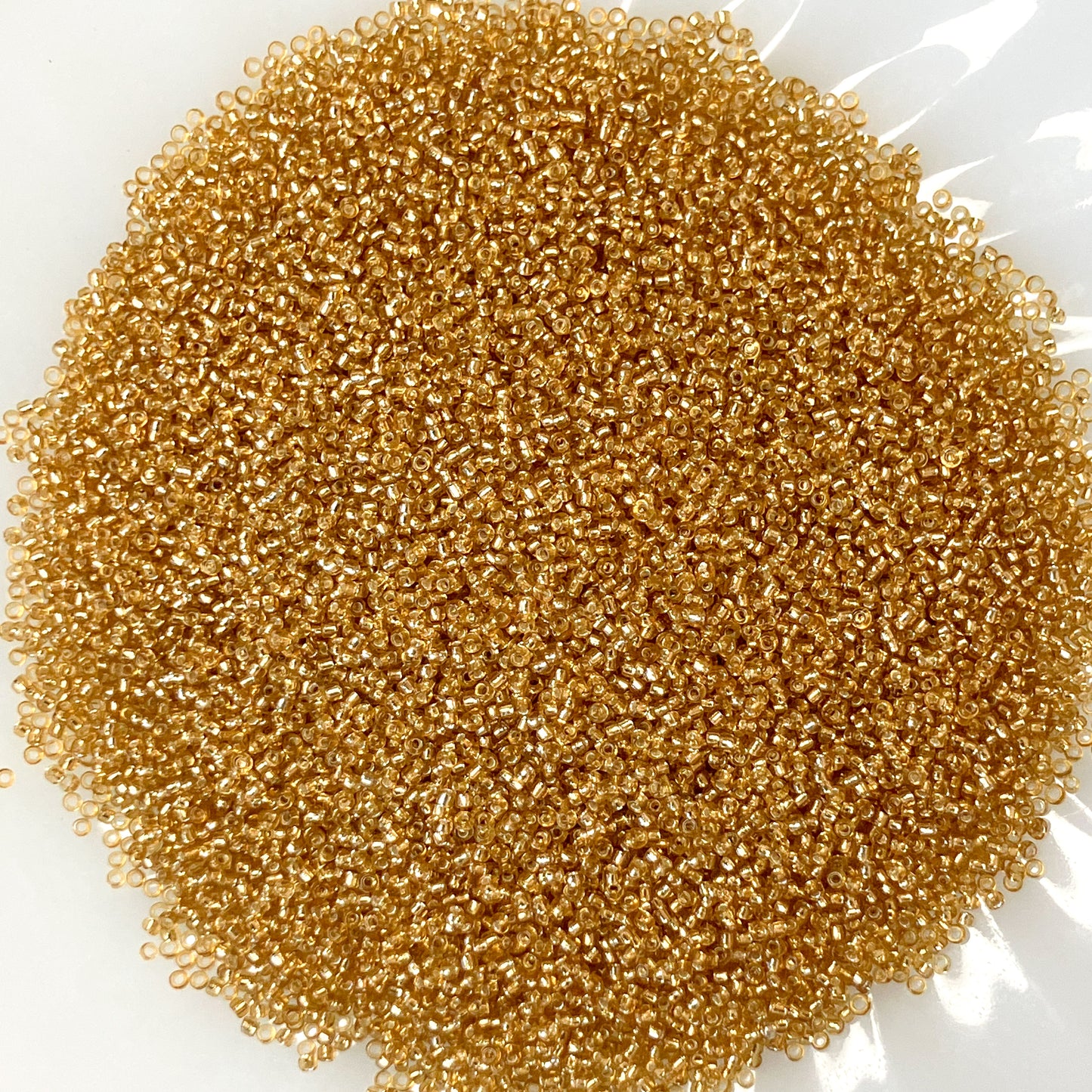 12/0 Gold Silver-Lined Seed Beads