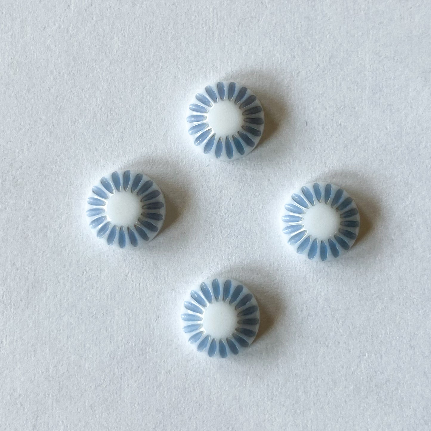 Mosaic Blue Glass Cabochon Set – 8mm (4 Pieces)