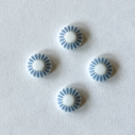 Mosaic Blue Glass Cabochon Set – 8mm (4 Pieces)