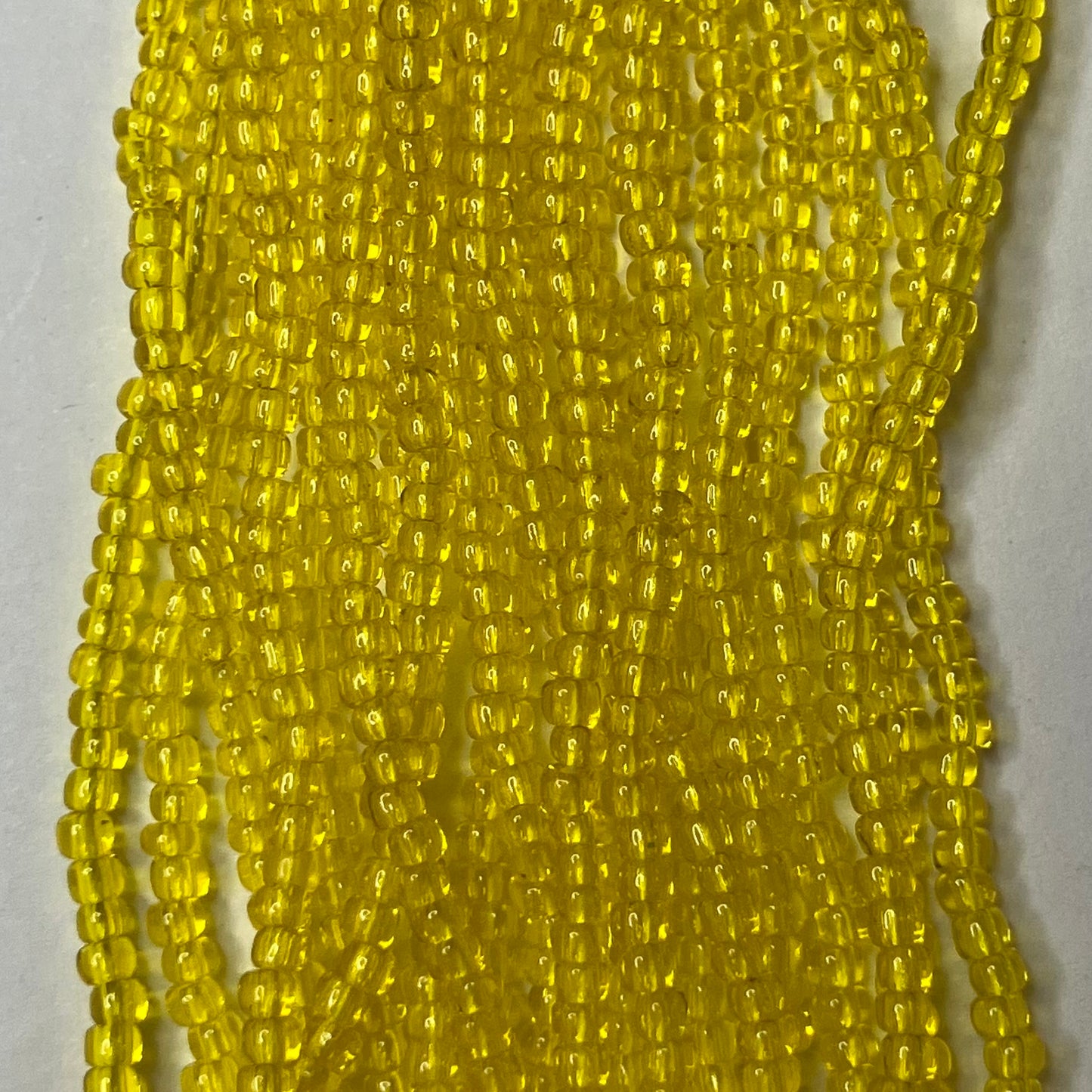 Transparent Yellow 11/0 Bead Hank