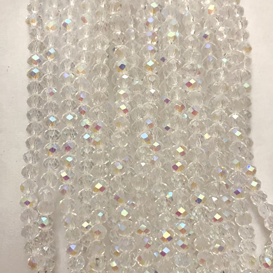 4mm Transparent ABS Clear Crystal Beads (1 Strand, ~125 Beads)