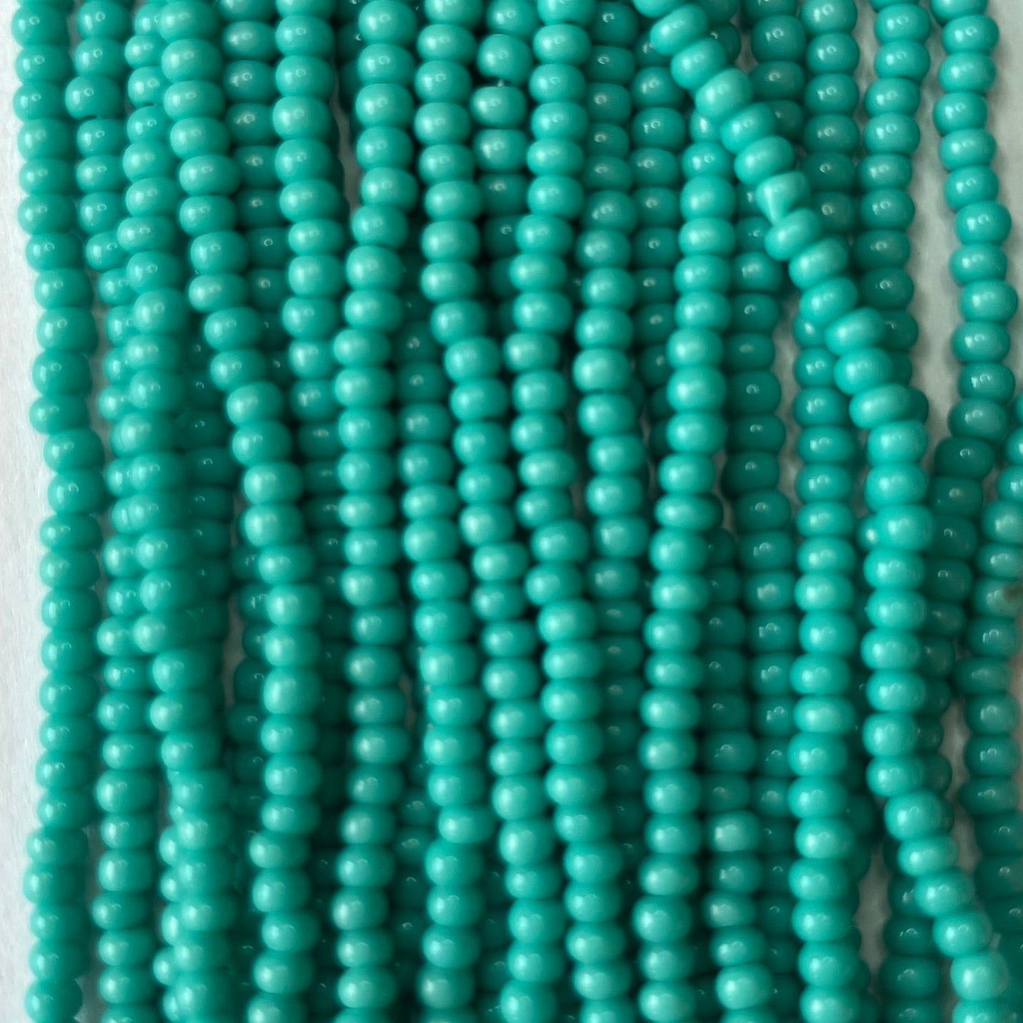 11/0 Opaque Turquoise Seed Beads – Hank