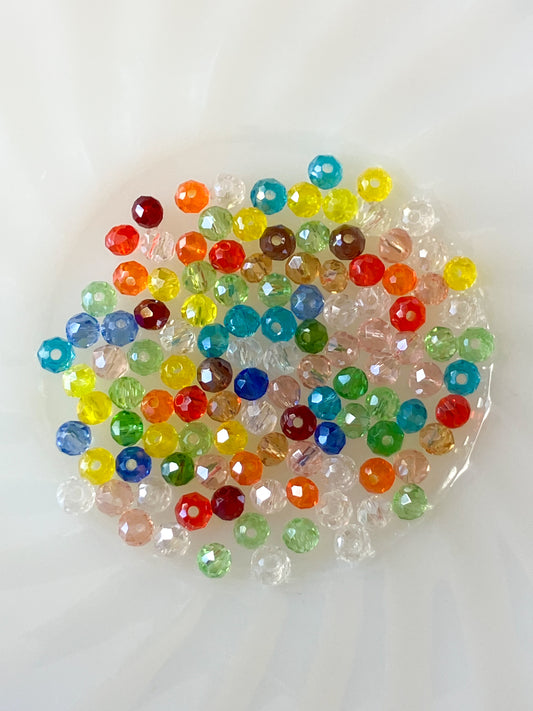 4mm Glass Rondelle Beads – 1 Strand (~115 Beads)